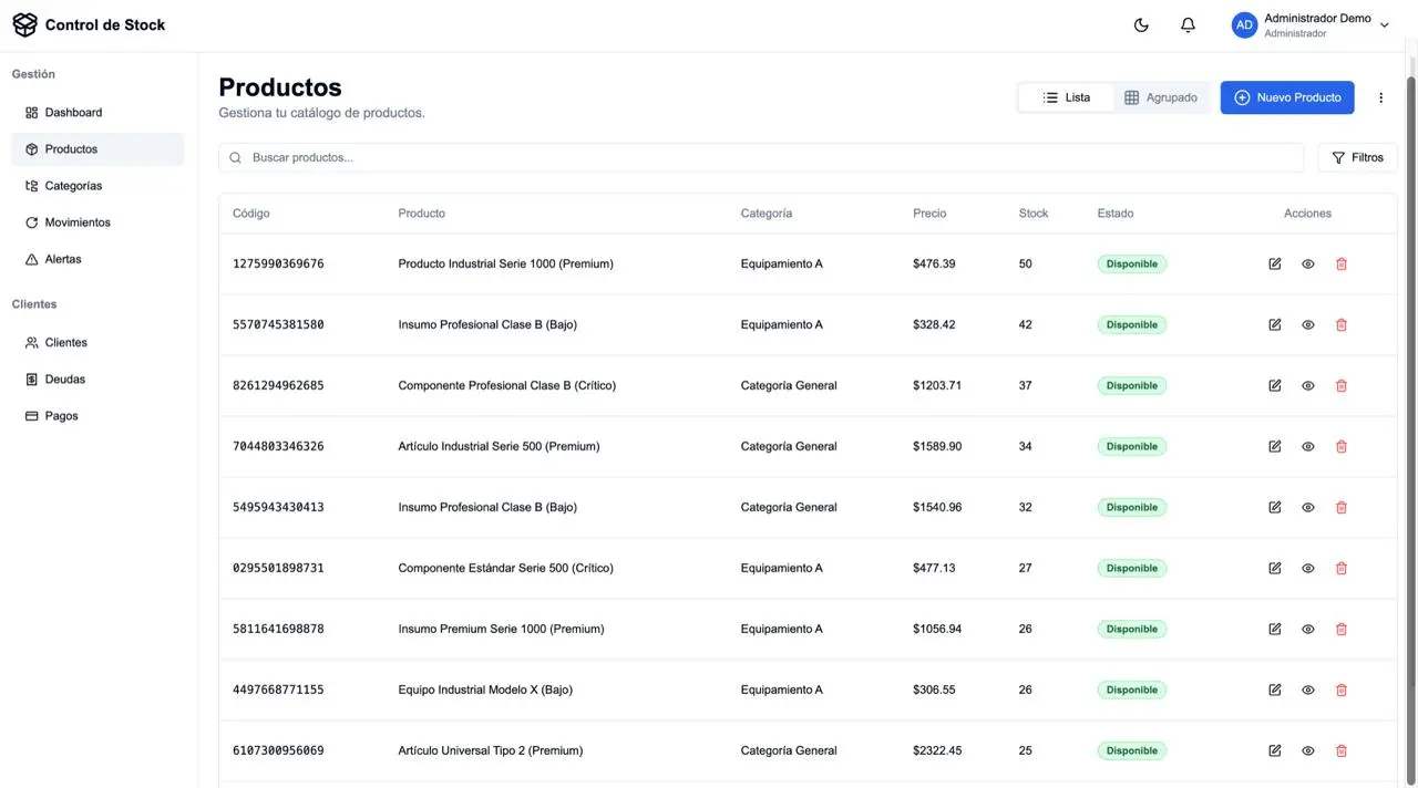 Sistema de Stock screenshot 2
